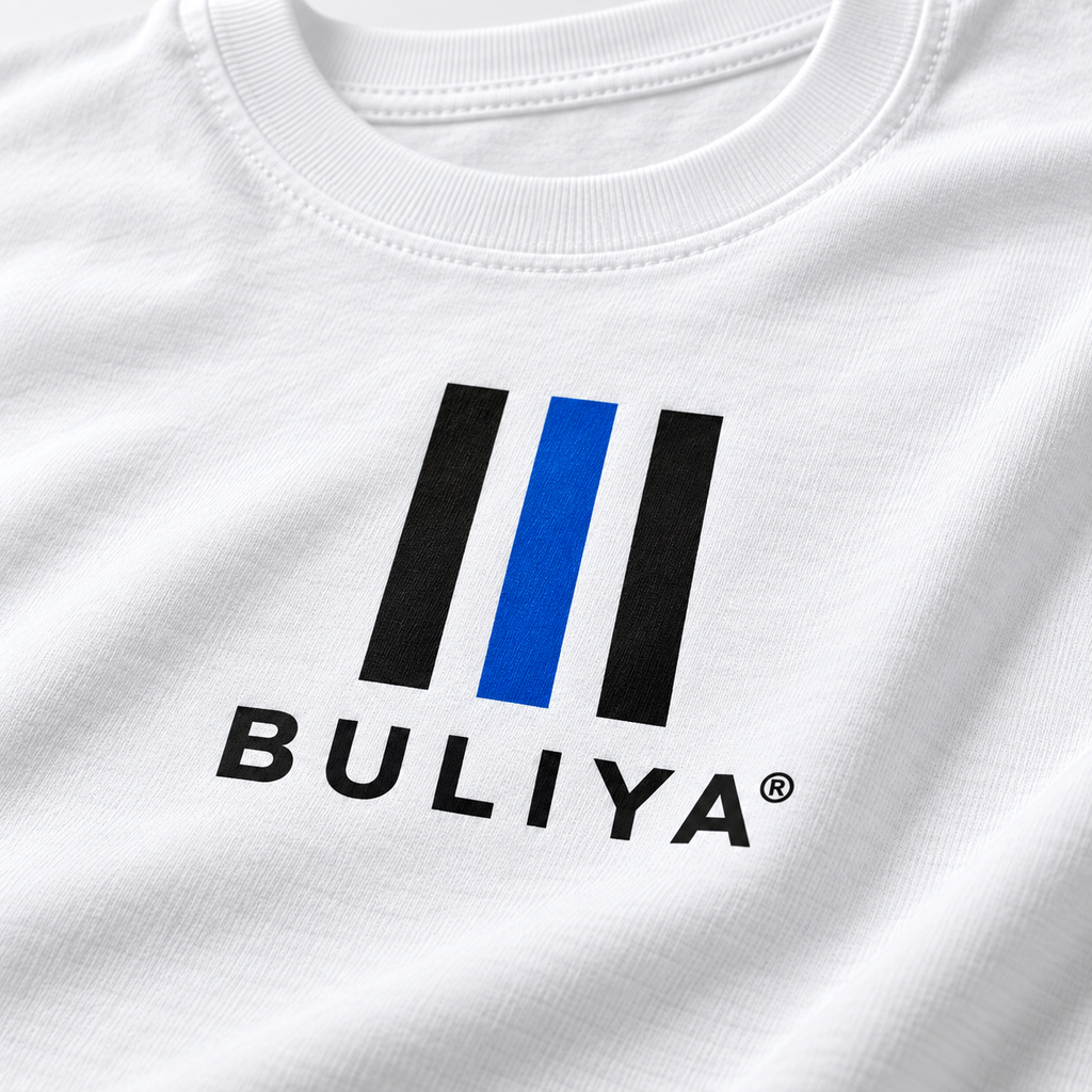 BULIYA Classic Logo Tee white logo detail