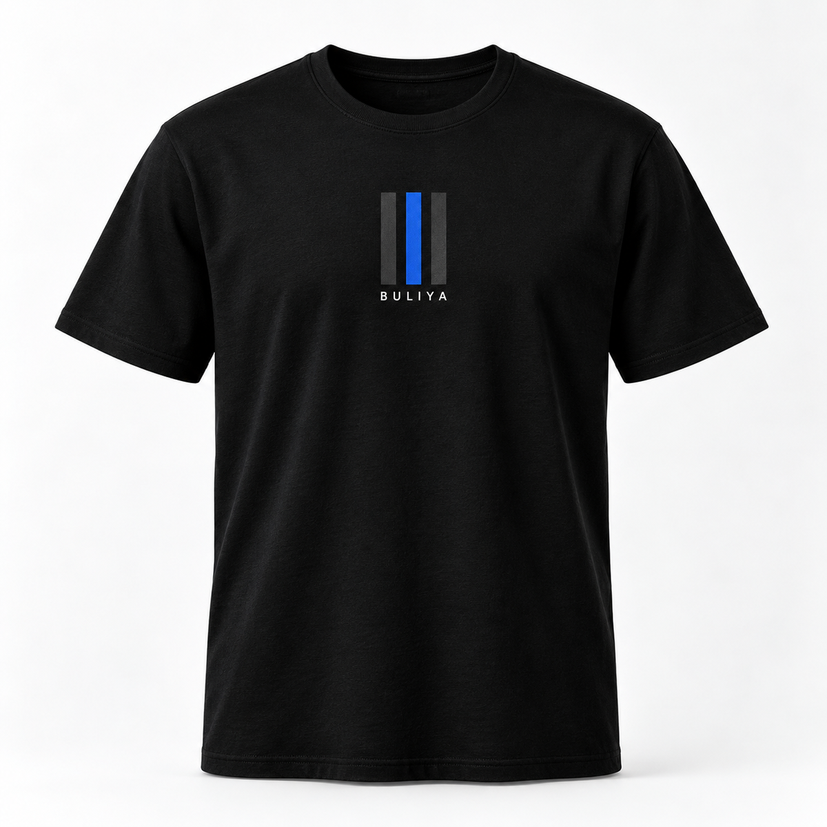 BULIYA Minimal Essential Tee black front view