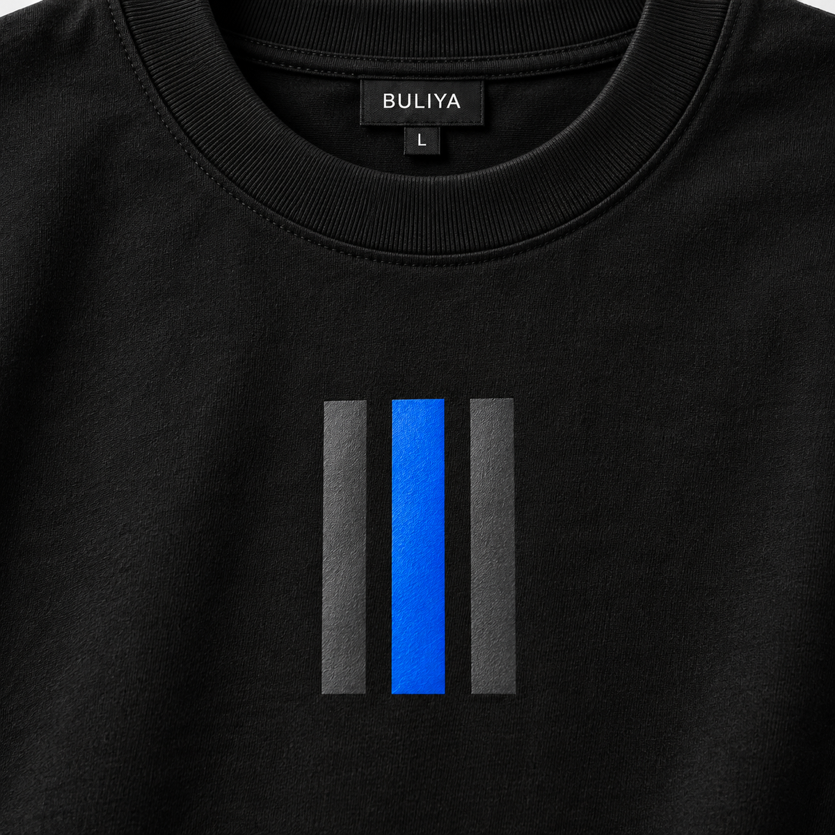 BULIYA Oversized Street Tee black logo detail