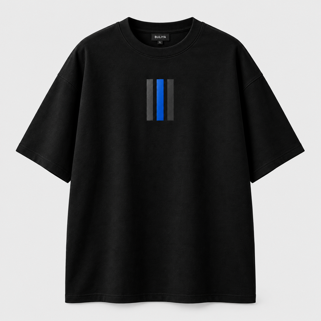BULIYA Oversized Street Tee black front view