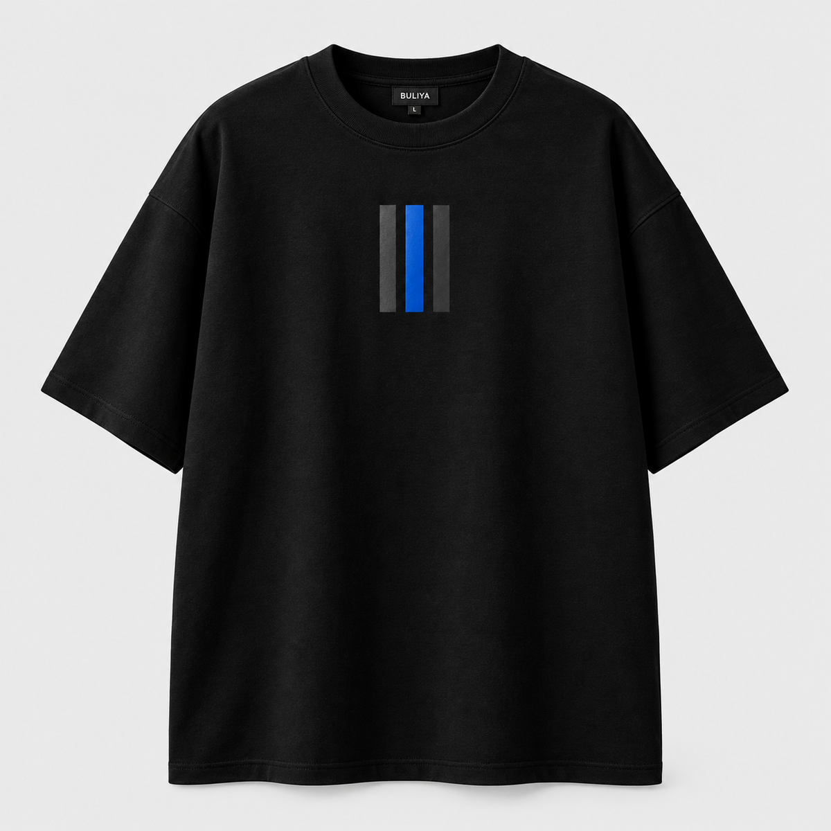 BULIYA Oversized Street Tee black front view