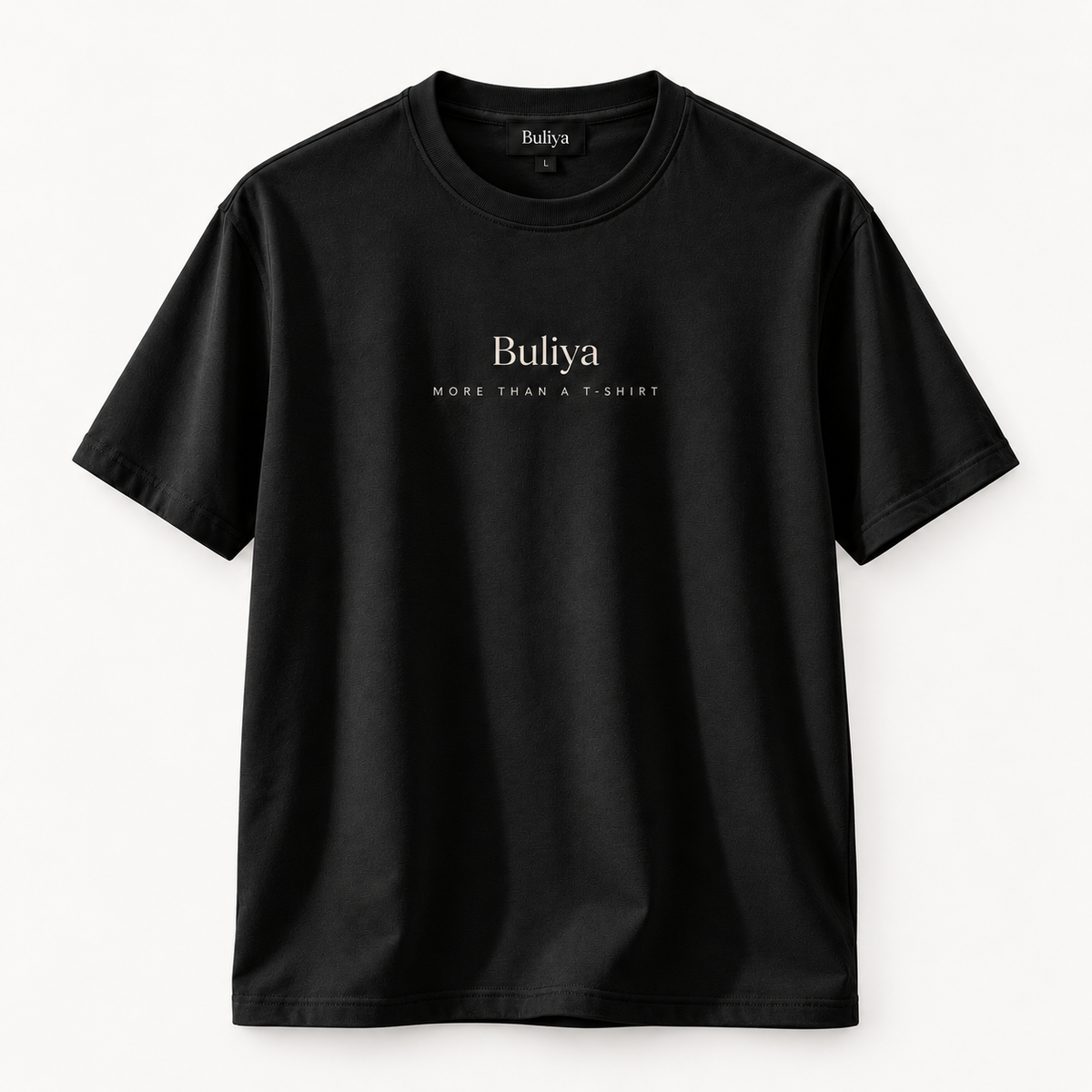 BULIYA Premium Cotton T-Shirt carbon black front view