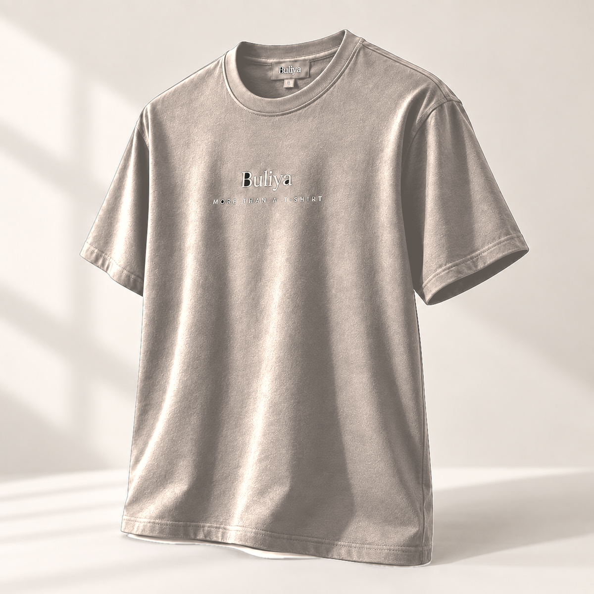 BULIYA Premium Cotton T-Shirt Cream angle