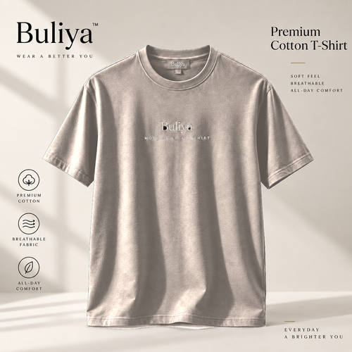 BULIYA Premium Cotton T-Shirt Cream hero