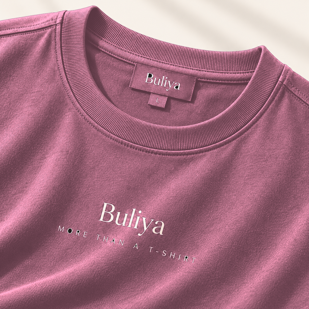 BULIYA Premium Cotton T-Shirt Hot Pink detail