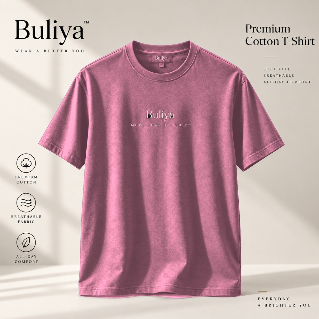 BULIYA Premium Cotton T-Shirt Hot Pink hero