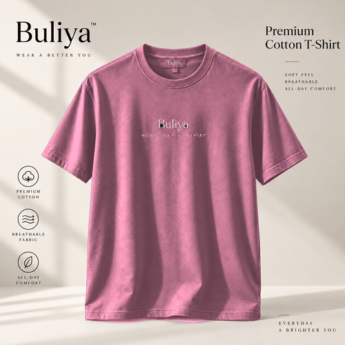 BULIYA Premium Cotton T-Shirt Hot Pink hero