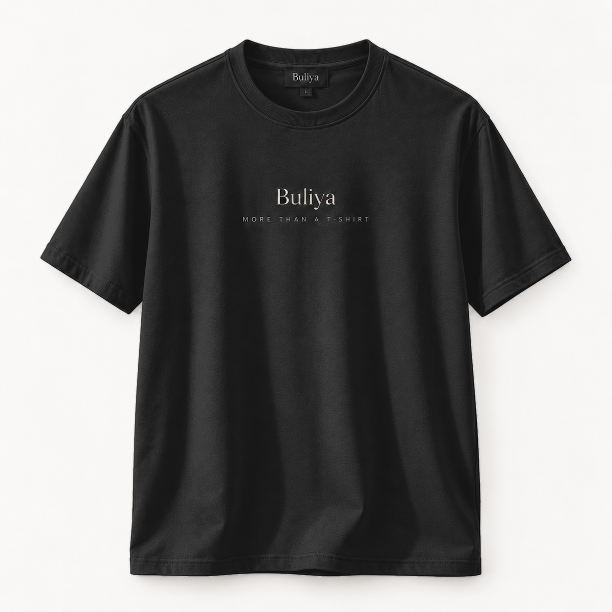 BULIYA Premium Cotton T-Shirt Jet Black front