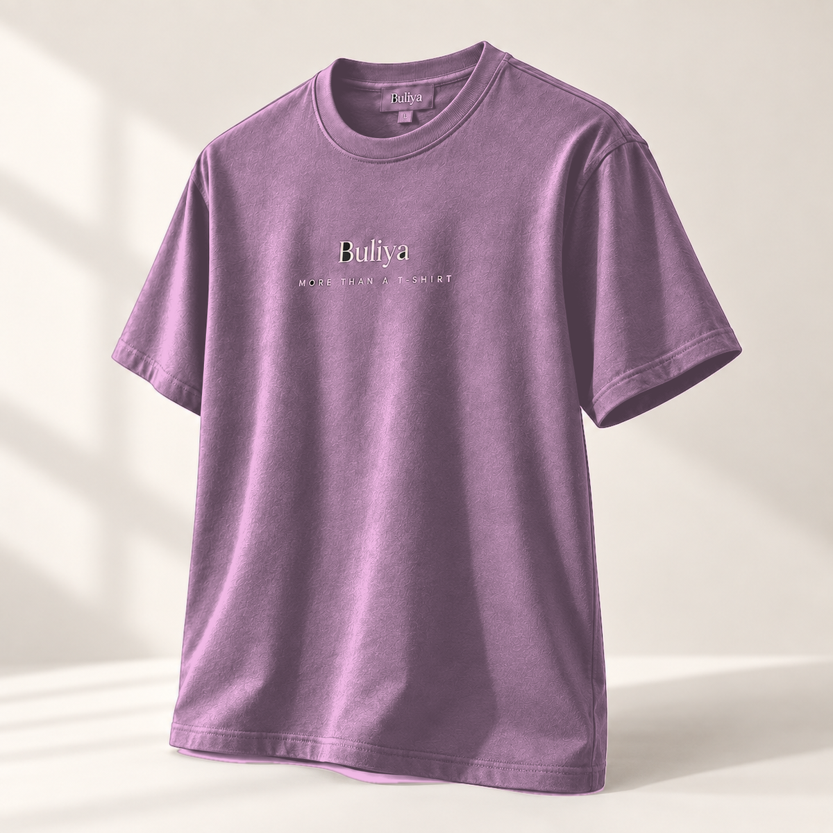 BULIYA Premium Cotton T-Shirt Lavender angle