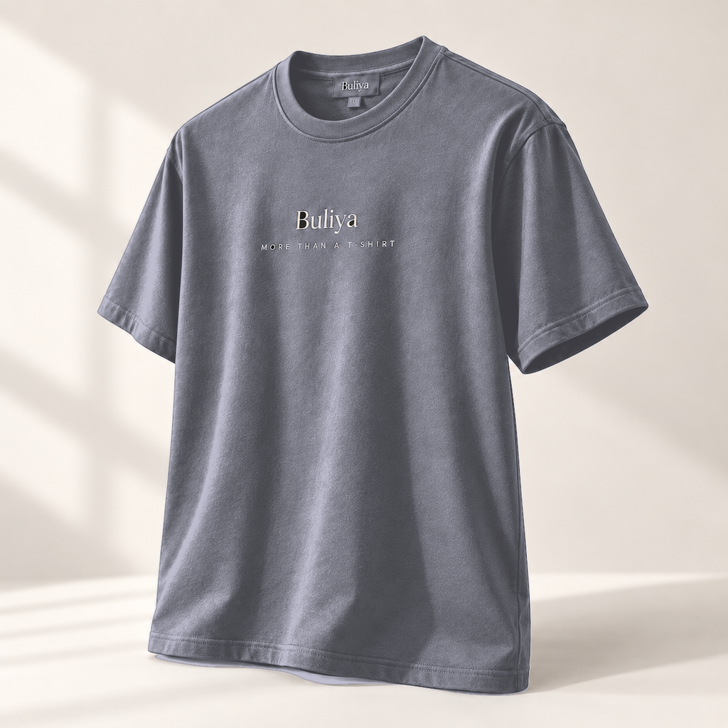 BULIYA Premium Cotton T-Shirt Light Blue angle