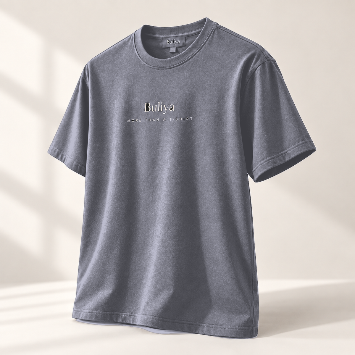BULIYA Premium Cotton T-Shirt Light Blue angle
