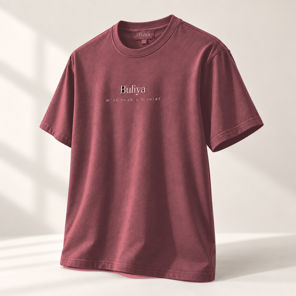 BULIYA Premium Cotton T-Shirt Rose Pink angle