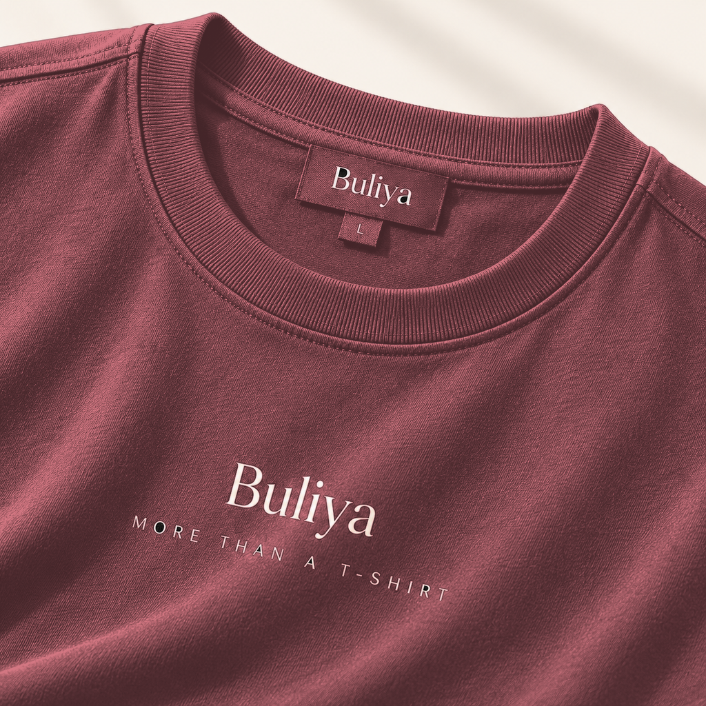 BULIYA Premium Cotton T-Shirt Rose Pink detail